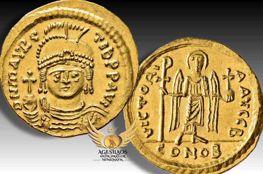 Agesilaos Antik Sikkeler Nümizmatik_Maurice Tiberius.jpg