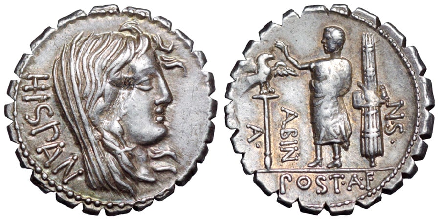 ANTİK SİKKELER NÜMİZMATİK_ Postumius Albinus (8).jpg